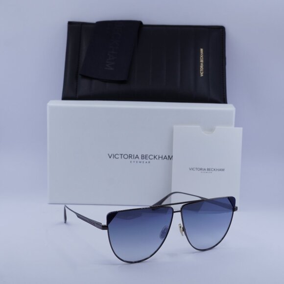 Victoria Beckham VB239S 319 Aviator Sunglasses – Grey/Blue - Picture 1 of 11